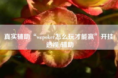 真实辅助“wepoker怎么玩才能赢	”开挂(透视)辅助