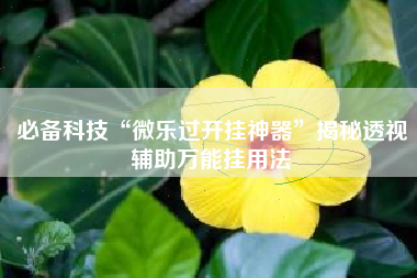 必备科技“微乐过开挂神器	”揭秘透视辅助万能挂用法