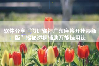 软件分享“微信雀神广东麻将开挂最新版	”揭秘透视辅助万能挂用法