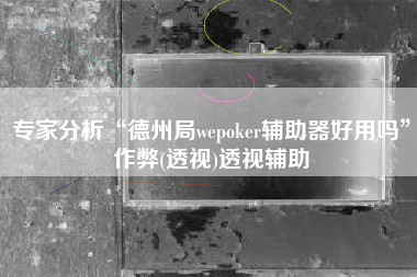 专家分析“德州局wepoker辅助器好用吗”作弊(透视)透视辅助